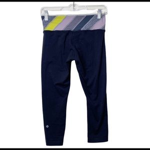 Lululemon Wunder Under Crops Black Leggings 6